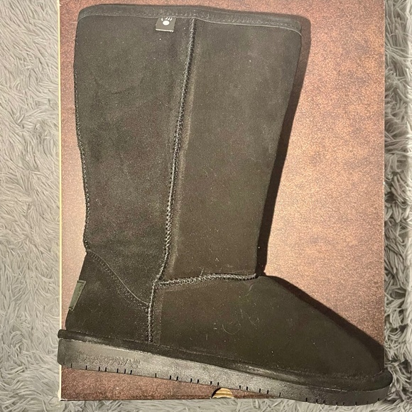 BEARPAW-LIVE: WOMEN’S BIANCA TALL BLACK BOOTS SIZE 8 *RUNS 1/2 SIZE SMALL* - Picture 8 of 12